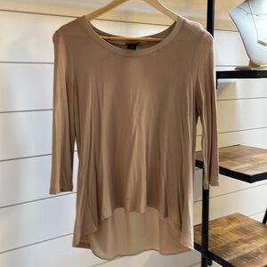 Anne Taylor Women’s Layered Light Brown Blouse‎ Size Medium